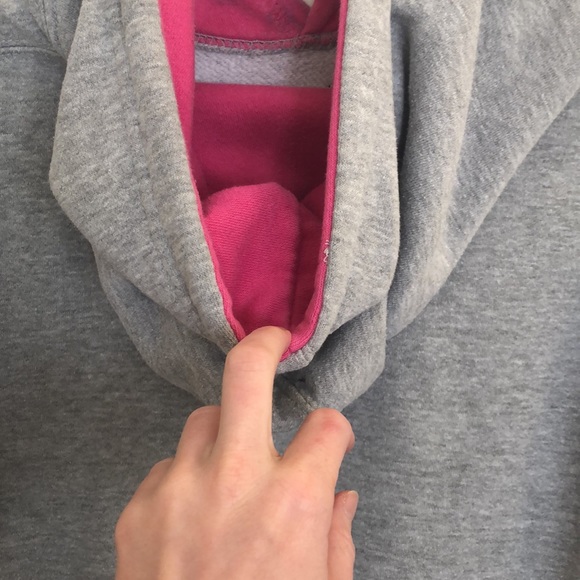 KU Pink & Gray Hoodie📝 - Picture 3 of 4